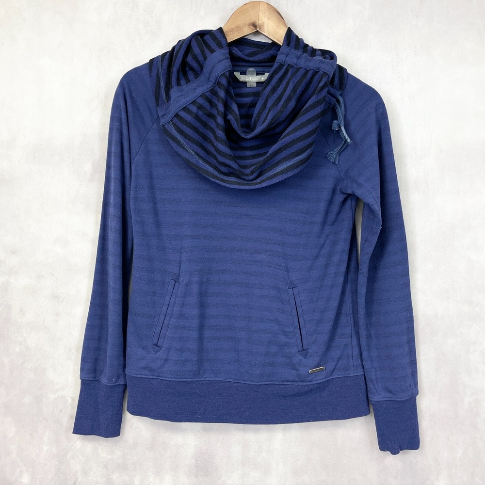 Smartwool Womens Merino Wool Cowl Neck Pullover Size XS Striped Gorpcore Indie